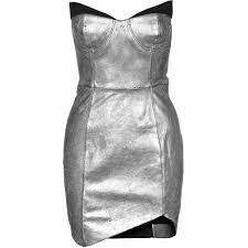 One Teaspoon Fifth Element Cocktail Dress Party Dress 170 Liked On Polyvore Featuring Dresses Vestidos Short Dresses Silver Short Leather Dress Prin