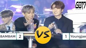 Sie heißen igot7 ☆ ein spitzname ist 'ahgase' (bin mir nicht sicher wie man es schreibt), das heißt soviel wie' baby', wenn ich mich nicht irre. 161231 Got7 Bambam Vs Youngjae Who Is Gonna Win Bottle Challenge Youtube