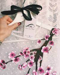 Luxury woman dress handmade flowers dress dress with flowers maternity photoshoot dress wedding dress off shoulders dress maxi woman dress dress with train long sweep. Beautiful Cherry Blossom Flowers Dress Cherry Blossom Flowers Blossom Flower Flower Dresses