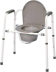 The receptacle for waste can be removed and emptied. Medpro Homecare Adjustable Bedside Commode Chair