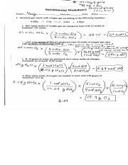 This resource includes a full answer key. Day 06 Stoichiometry Worksheet 1 And 2 Answers Pdf Stoichiometry Worksheet I 0 I 0 0 L Name 0 Section Due Date 1 Ammonia Gas Reacts With Oxygen Gas Course Hero