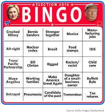 The first one to get bingo tonight during the debate is a winner! Here S Your Bingo Scorecard For The First Debate Between Trump And Clinton Marketwatch