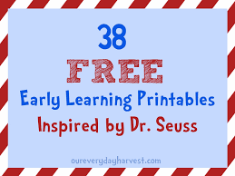 It was published in 1954 by random house. 38 Free Early Learning Printables Inspired By Dr Seuss Our Everyday Harvest