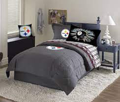 Sell as a set for $550.00 or will sell separate ( queen size bed includes, headboard, box spring and mattress ( will sell for $250.00) solid wood. Pittsburgh Steelers Denim Bedding Slumber Bag Room Decor
