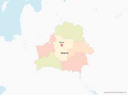 Minsk minsk is the capital and largest city of the republic of belarus.its population is about two million people. Vector Maps Of Belarus Free Vector Maps