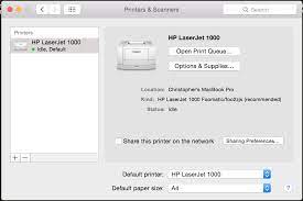 إلغاء تثبيت طابعة hp laserjet p1102. Domeheid How To Install An Hp Laserjet 1000 Series Printer On A Mac