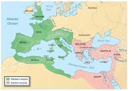 Map Of Western And Eastern Divisions Of Roman Empire Roman
