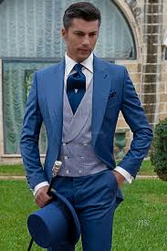 Der anzug zur hochzeit für den hippen typ. Hochzeit Brautigam Cut Anzug Aus Royal Blaue Cool Wolle Ottavio Nuccio Gala