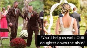 Wedding invitation wording when a parent is a widow or widower. This Bride S Dad Paused Her Wedding So Her Stepdad Could Walk Her Down The Aisle Too