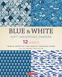 Blue & White Gift Wrapping Papers - 12 Sheets: 18 X 24 Inch (45 X 61 CM)  Wrapping Paper (Paperback) | Hooked