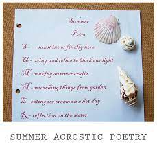 Acrostics poem is an entertaining poetic type that you can compose. Summer Acrostic Poetry Playful Learning