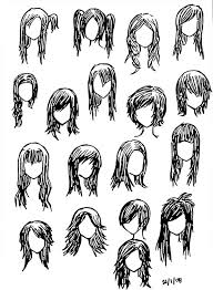 While you can't experiment much with the uniform, you can try various styles with your girl's hair. Anime Girl Hairstyle Sketch Hair Styles Andrew