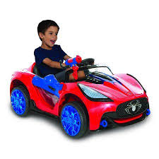 Spiderman Marvel 6 Volt Spider Man Super Car For Kids Walmart Com Toy Cars For Kids Spiderman Car Kids Ride On