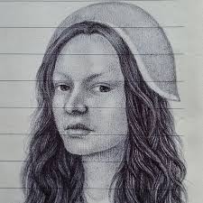 Wide eyed; mystified. May we be just like a child, staring at the beauty of  our King." A vertically shaded anime style drawing. Enjoy. #animeart  #animegirl #hairart #fashiondesign #blueeyes #animedrawing