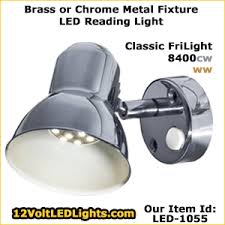 Frilight 8400 Classic 12 Volt Led Reading Light Chrome Metal Fixture Led 1055