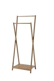 Compactor Home Ran6986 Portant Double Bambou Naturel 60 X 34 X 142 Cm Amazon Fr Cuisine Maison Housse Sous Vide Rangement Maison Portant Vetement Bois