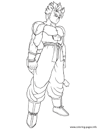 Print coloring of dragon ball z and free drawings. Dragon Ball Z Super Saiyan Cartoon Coloring Page Coloring Pages Printable