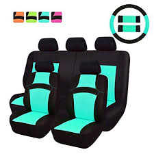 new arrival car pass rainbow universal fit car seat cover 100 breathable with 5mm composite sponge inside airbag compatible 14pcs mint blue car accessori car seats green seat covers carseat cover
