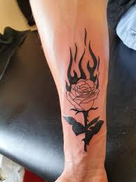 Burning Rose Rose Tattoos For Men Burn Tattoo Fire Tattoo