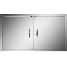 Stainless steel doors & drawers for outdoor kitchens all our doors and drawers are made in the usa of top quality 304 stainless steel. Vevor Bbq Access Door 42w X 21h Inch Double Bbq Door Stainless Steel Outdoor Kitchen Doors For Commercial Bbq Island Grilling Station Outside Cabinet Walmart Com Walmart Com