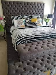 Bed velvet tufted queen bed faux leather headboard nail heads tacks heads deep diamond tufting tufted bed wingback velvet king nailhead trim platform bed frame custom order for deposit tall tufted custom headboard bed frame extra tall california king sleigh footboard. Velvet Oversize Tufted Platform Bed And Tall Tufted Headboard Etsy Tufted Platform Bed Platform Bed Tall Bed Frame