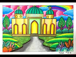 Bentuknya yang indah dan megah akan menarik untuk diwarnai. Detail Gambar Menggambar Gambar Masjid Mewarnai Nusagates