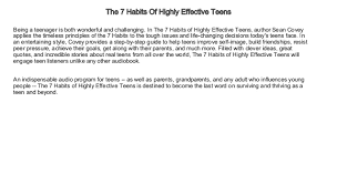 If you don't want to end up with health problems, you have to take action. The 7 Habits Of Highly Effective Teens Audiobook Free Health Well