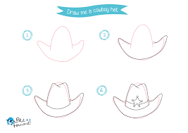 Draw Me Some Dinosaurs Kids Tutorials Cowboy Hat Drawing Cute Doodle Art Drawing Tutorials For Kids