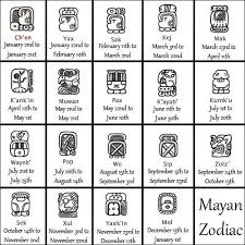 Mayan Zodiac Mayan Astrology Mayan Zodiac Mayan Tattoos