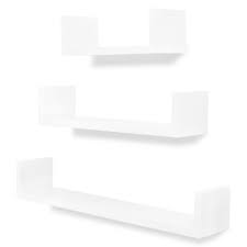Pipishell etagères murales lot de 3, étagère murale bois et métal,… 4. Etagere Armoire Meuble Design 3 Murales Mdf Blanc Pour Livres Dvd 2702100 2 Leroy Merlin