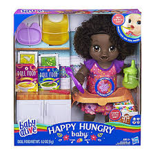 Baby Alive Happy Hungry Baby Black Curly Hair Doll