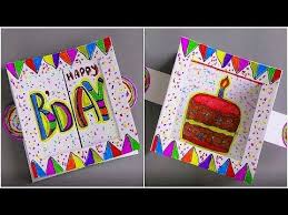 Craft paper cards and envelopes. Diy Birthday Card Tutorial This Tutorial Video On How To Make A Birthday Card Handmade Greetin Birthday Cards Diy Card Making Birthday Birthday Card Craft
