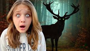 DEER LADY REWIND! DEER LADY in OUR HOUSE, SCARY DEER WOMAN MOVIE with  AUBREY and CALEB!