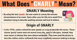 Gnarly Meaning What Does Gnarly Mean With Useful Examples 7 E S L