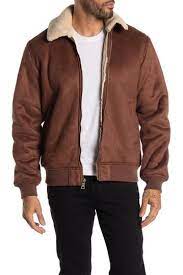 Slate Stone Faux Shearling Faux Suede Bomber Jacket Nordstrom Rack Bomber Jacket Suede Bomber Suede Bomber Jacket
