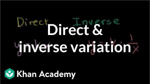 Intro To Direct Inverse Variation Video Khan Academy