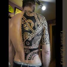Below are 83 attractive back tattoo designs for women: Polynesian Style Half Back Piece