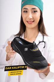 sandal spor Kadın Kaymaz Ince Taban Ortopedik File Sabo Doktor Hemşire  Hastane Aşçı Terliği Ss001-0258 Lacivert