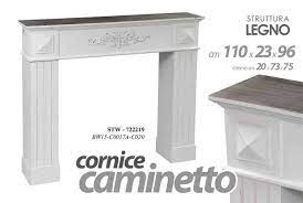 Cornice Camino Struttura In Legno Bianca Dimensioni 110 23 96 Cm Stv 722219 Legno Bianco Cornice Caminetto Legno