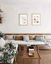Set Of 2 Neutral Boho Wall Print Boho Art Set Of 2 Print Living Room Art Prints Bouquet And Leaf Vase Line Drawing In 2021 Living Room Interior Living Room Inspo