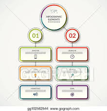 vector stock infographic flow chart template with 2 option