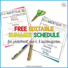 Check spelling or type a new query. Free Editable Printable Summer Schedule For Kids