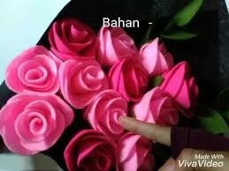 Diy How To Make Felt Flower Tutorial Easy Simple Cara Membuat Bunga Flanel Youtube Bunga Kain Tenun Buket Bunga Bunga