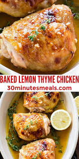 Lemon Thyme Chicken 30minutesmeals Com Lemon Thyme Chicken Easy Chicken Dinner Recipes Thyme Chicken