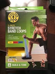 Golds Gym Stretch Band Loops Workout Build Tone Balance 3