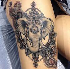 Pinterest Mianaisa Elephant Tattoos Tattoos Elephant Thigh Tattoo