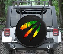 Spare Tire Cover Paw Prints Peace Love Tiedye For Suv Or Rv