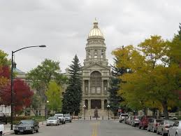 Wyoming's population rank is 50th, with about 578,000 inhabitants (2018 est.) , making it the least populated state in the us.wyoming is made up of 23 counties. Wyoming State Capital Building Mapio Net