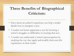 Biographical criticism— presentation transcript 2 biographical criticism advantages helps to illuminate the text; Formalism And Biographical Criticism