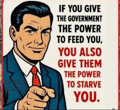 Give the government power over one basic need and you hand it leverage over  your entire life. Every new power handed to the state is a power that can  be turned off